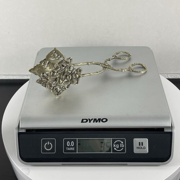 Vintage 7” Ornate Serving , biscuits /Toast Tongs 1920s Made In Italy - Picture 10 of 10